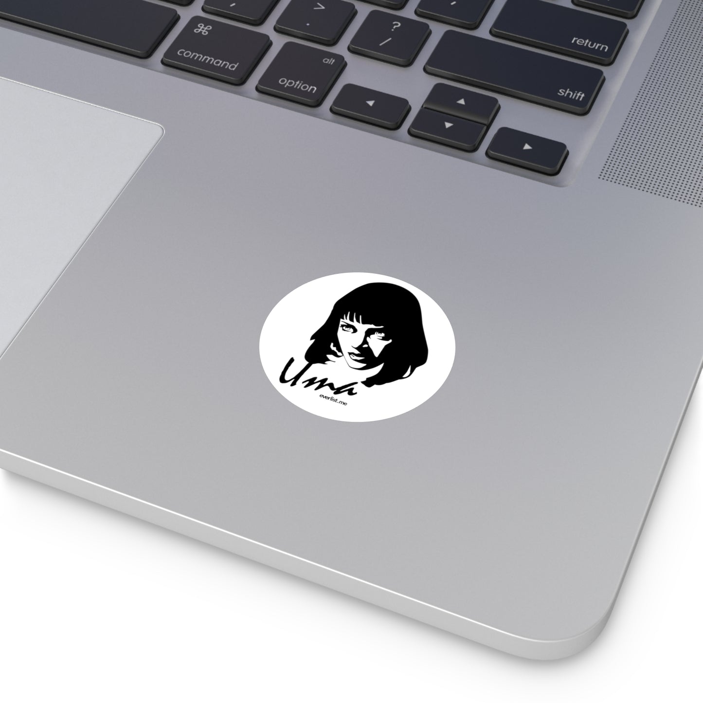 Uma Thurman Round Sticker
