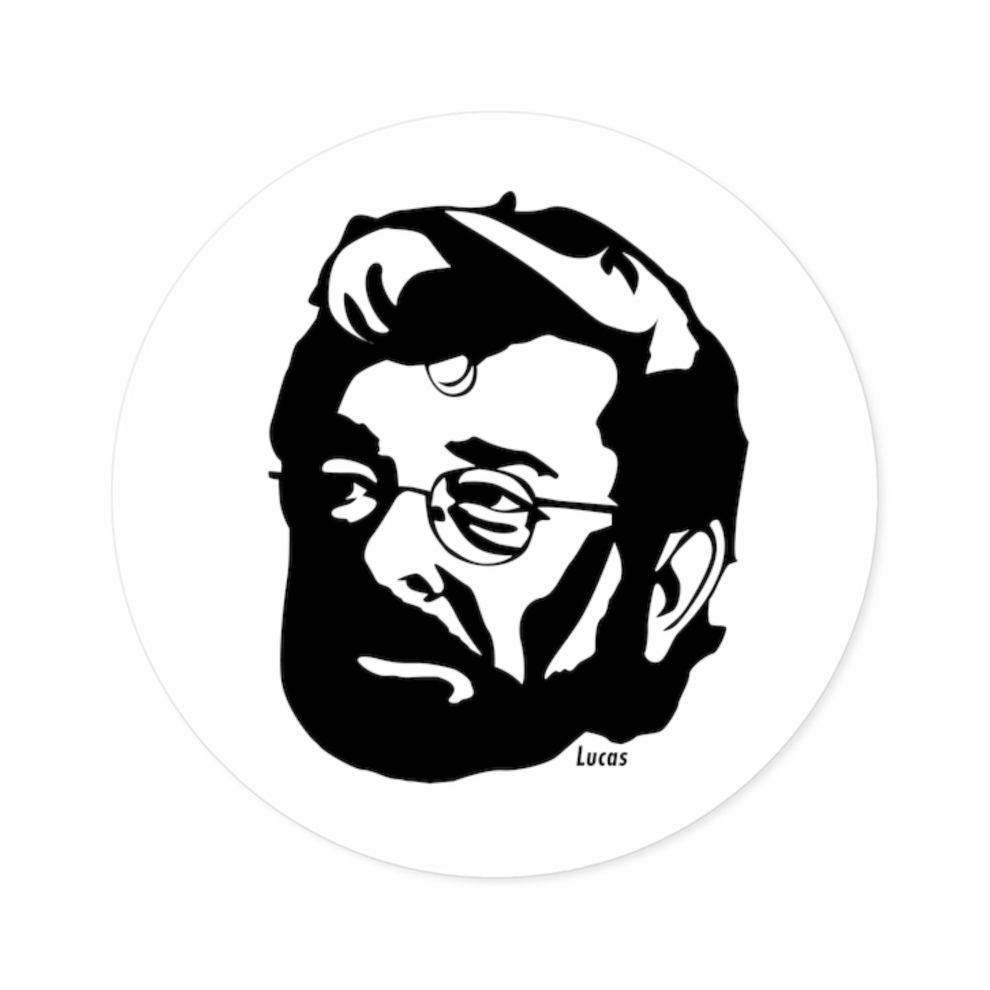George Lucas Round Sticker