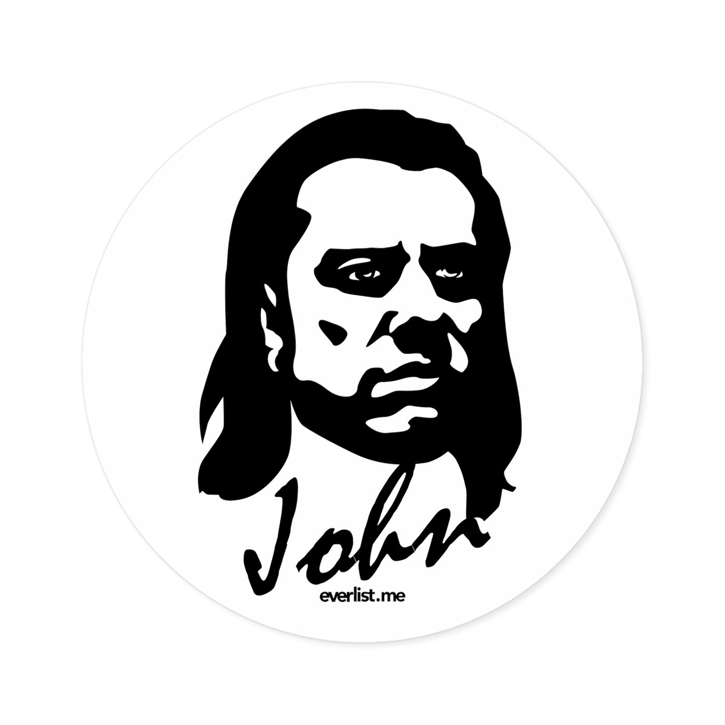 John Travolta Round Sticker