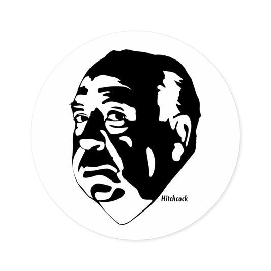 Alfred Hitchcock Round Sticker