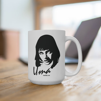 Uma Thurman 15 Oz Ceramic Mug