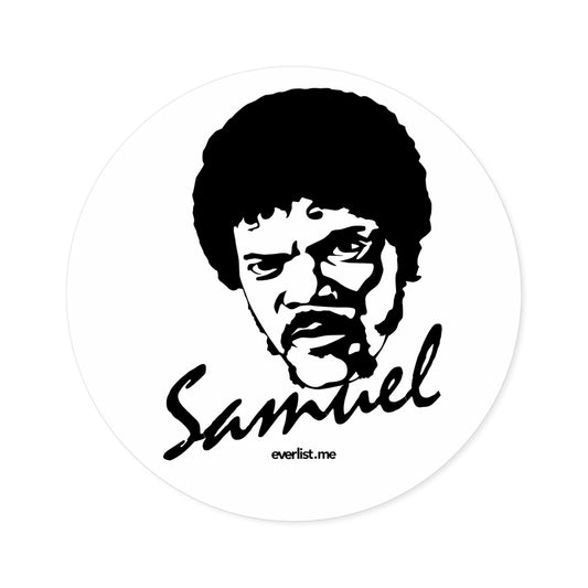 Samuel L Jackson Round Sticker