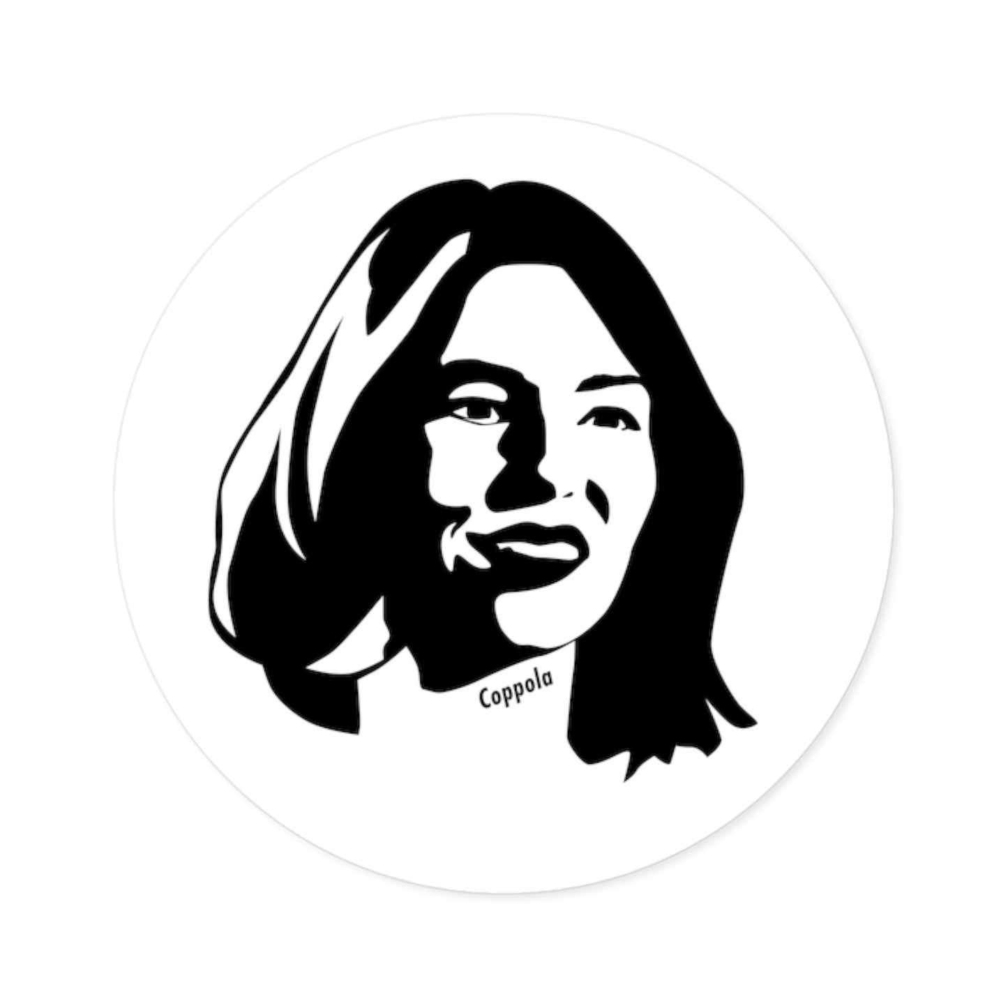 Sofia Coppola Round Sticker