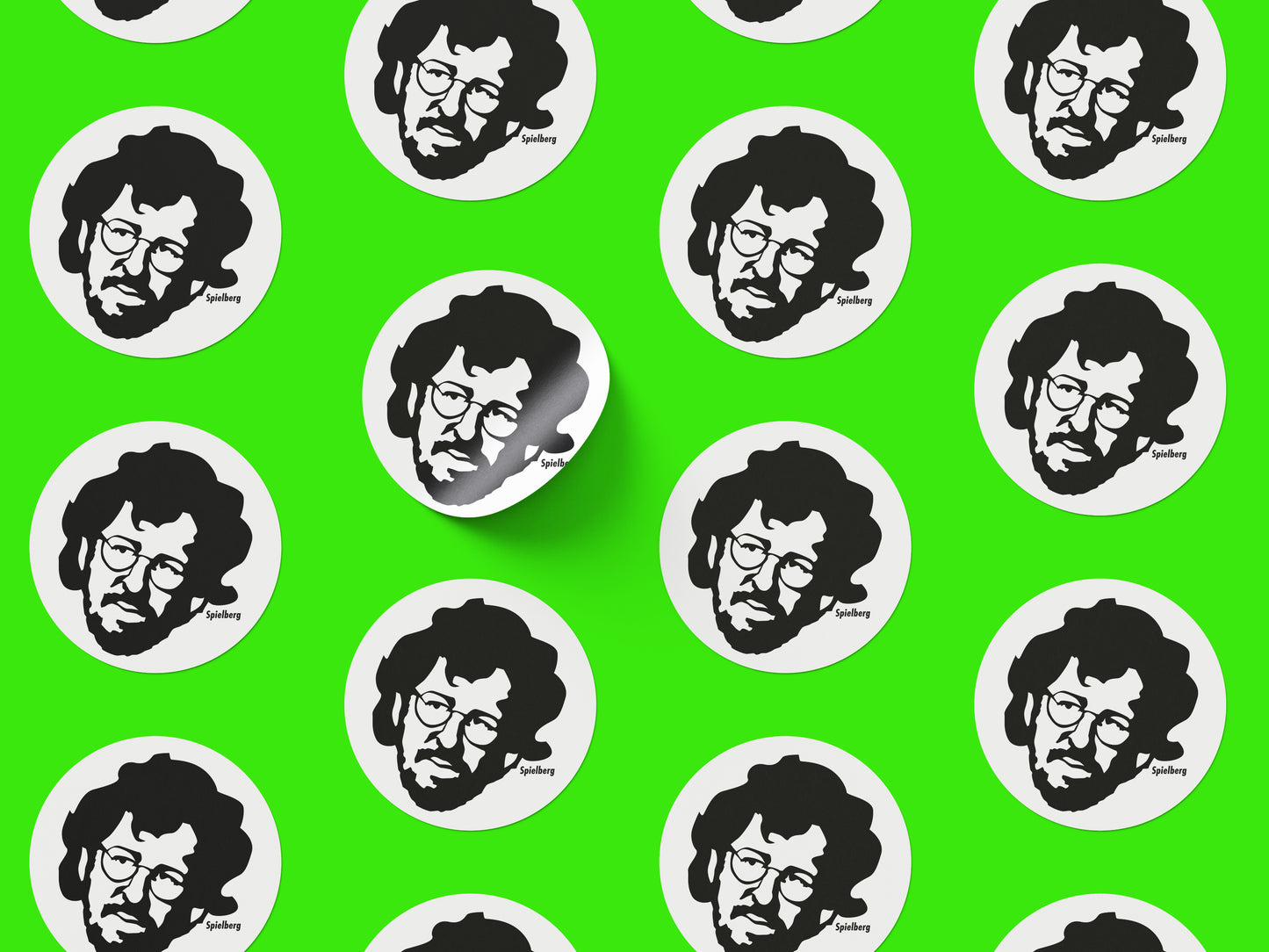 Steven Spielberg Round Sticker
