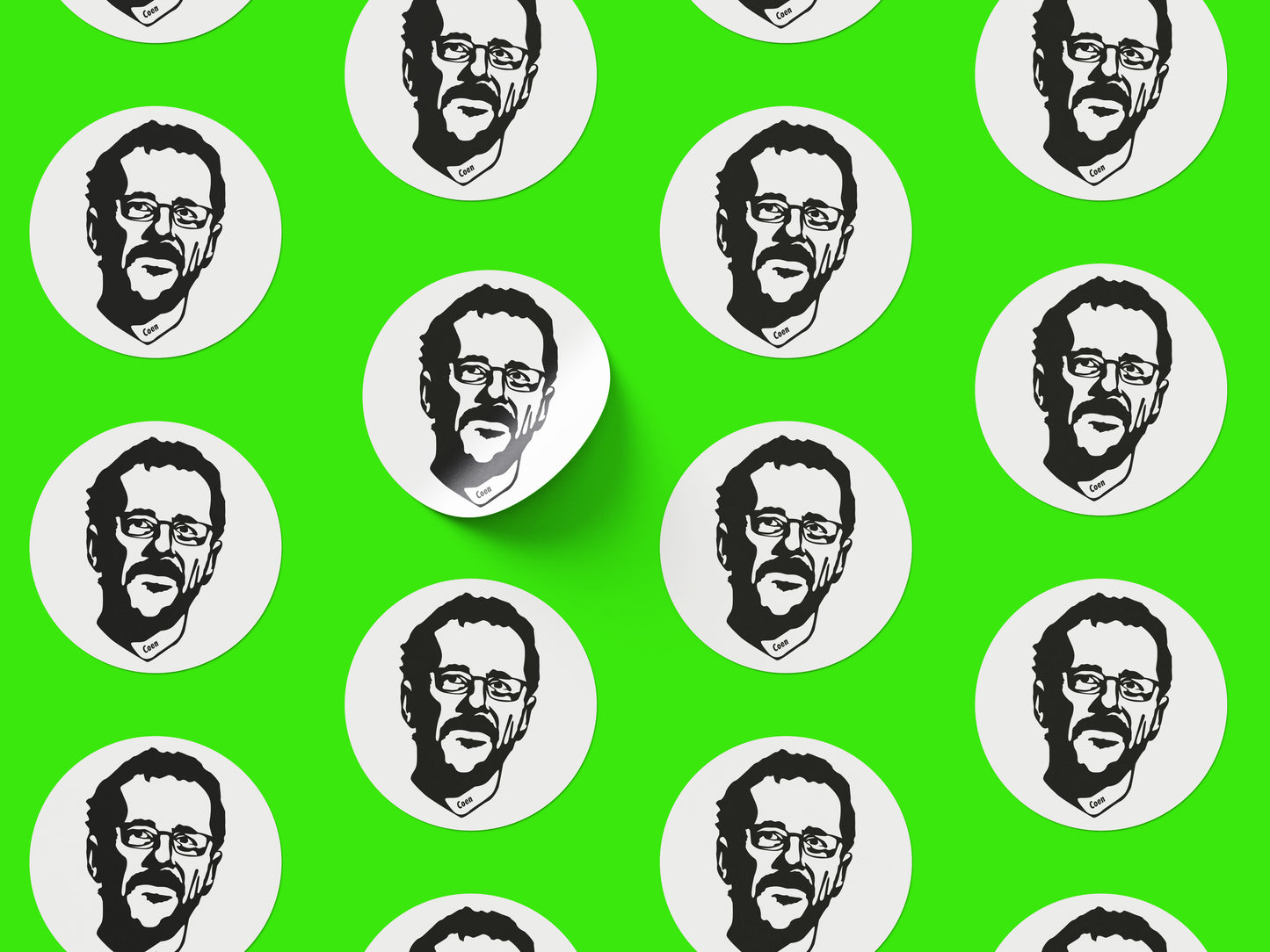 Ethan Coen Round Sticker