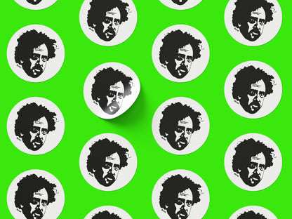 Tim Burton Round Sticker