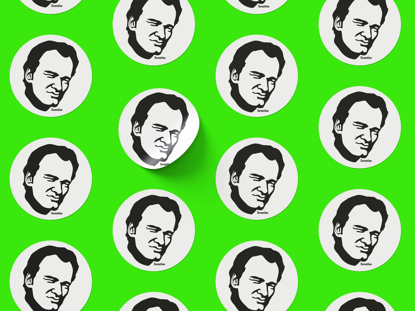 Quentin Tarantino Round Sticker