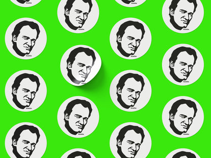 Quentin Tarantino Round Sticker