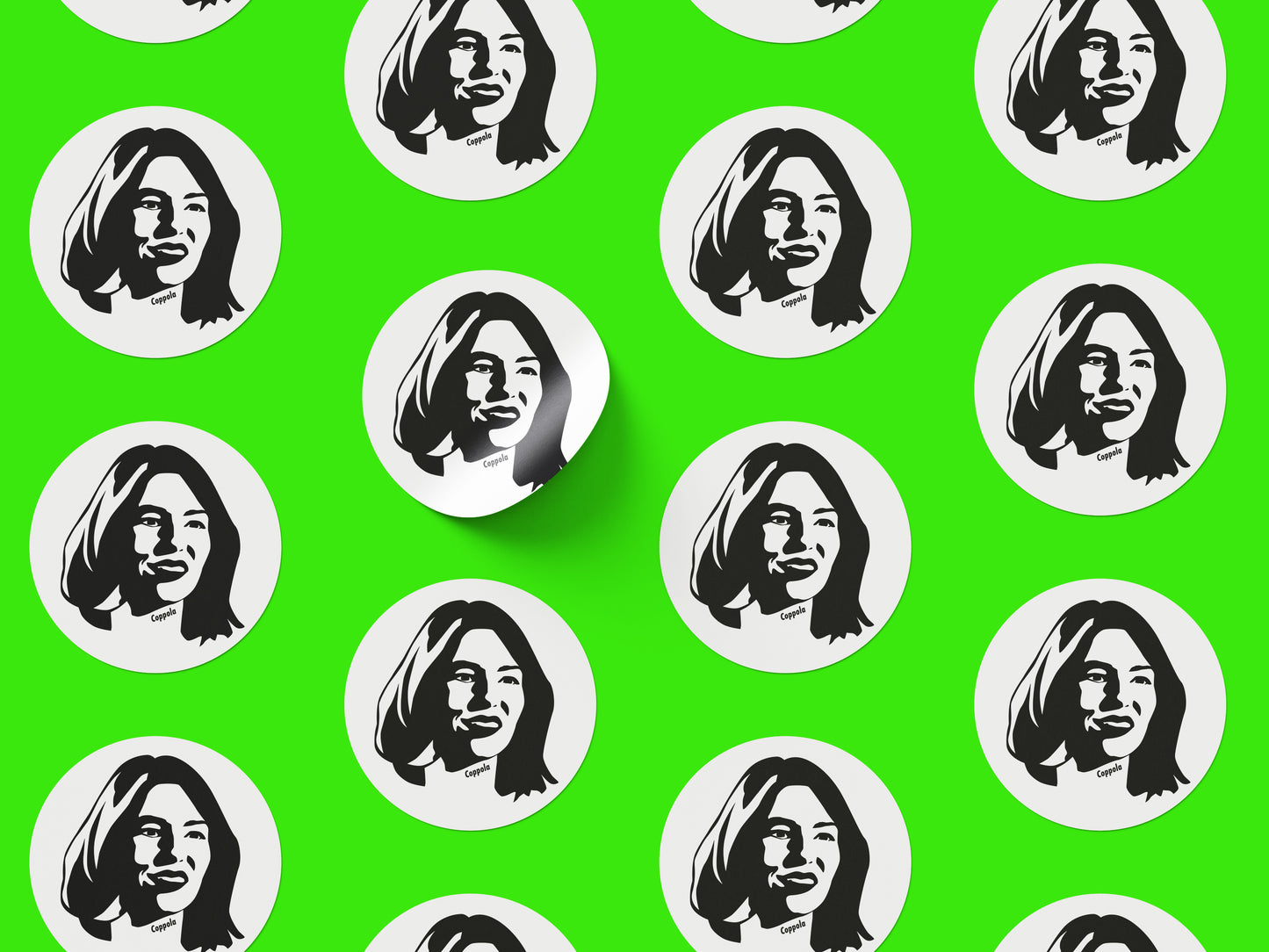 Sofia Coppola Round Sticker