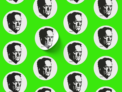 Clint Eastwood Round Sticker