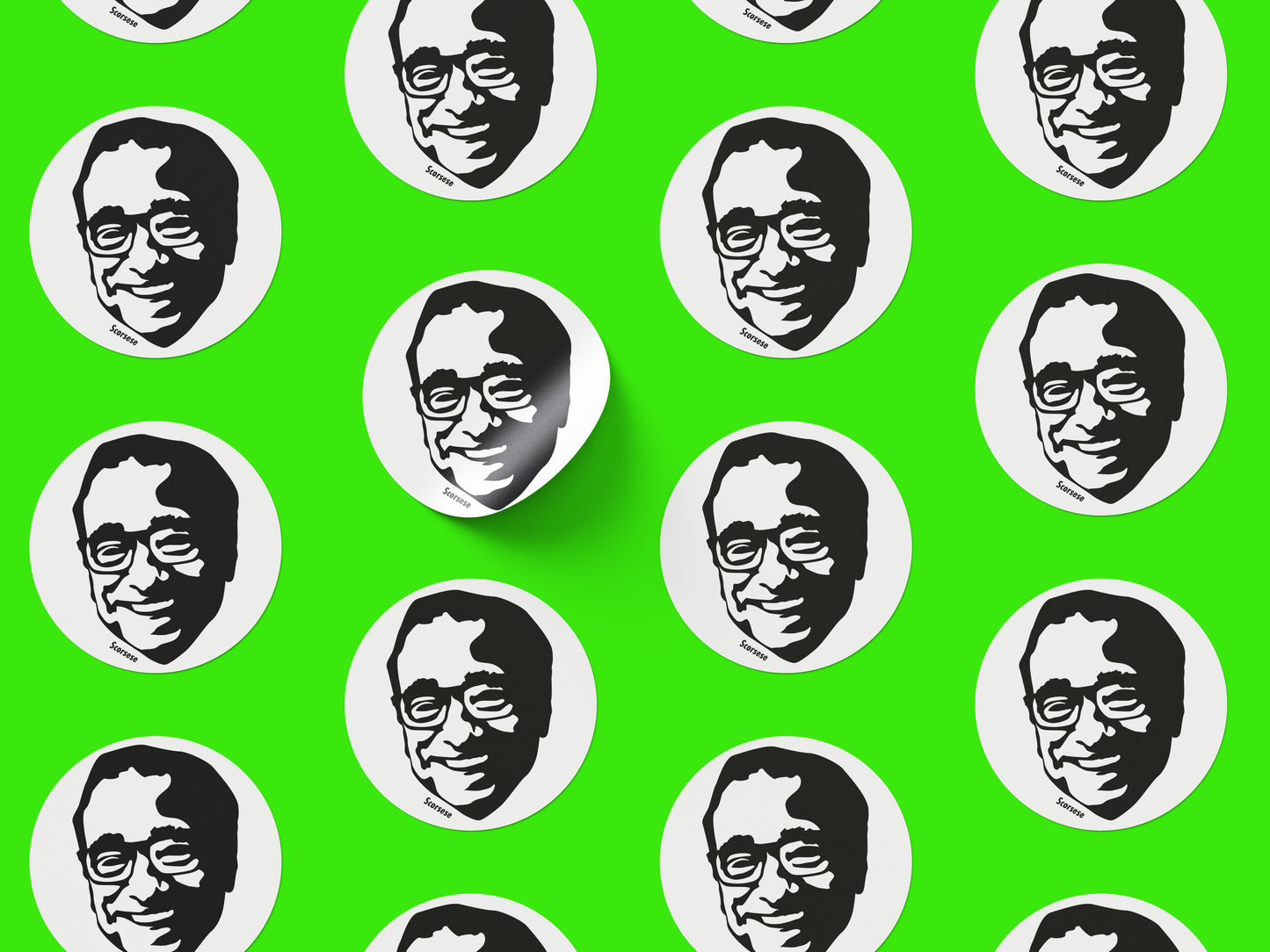 Martin Scorsese Round Sticker