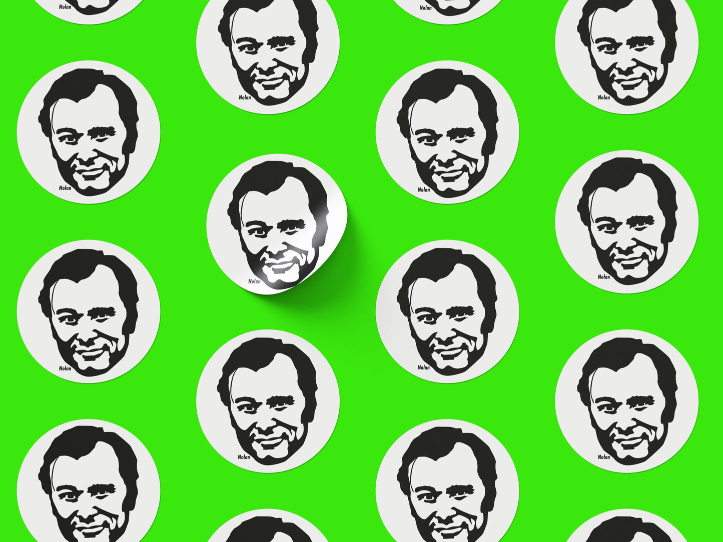 Christopher Nolan Round Sticker