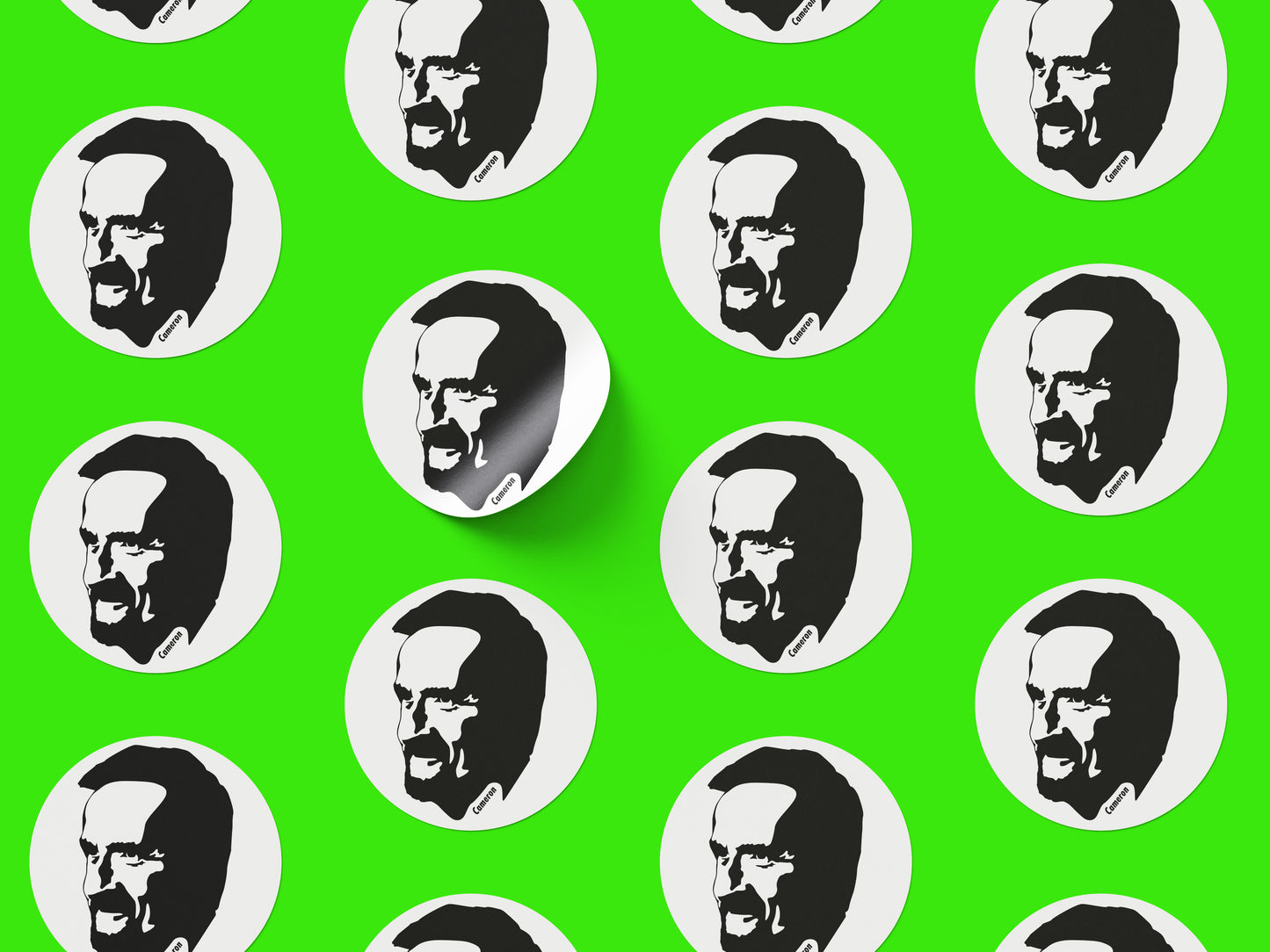 James Cameron Round Sticker